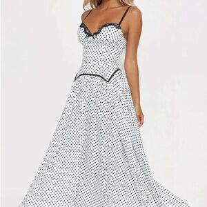 NWT Jodi polka dot maxi dress
